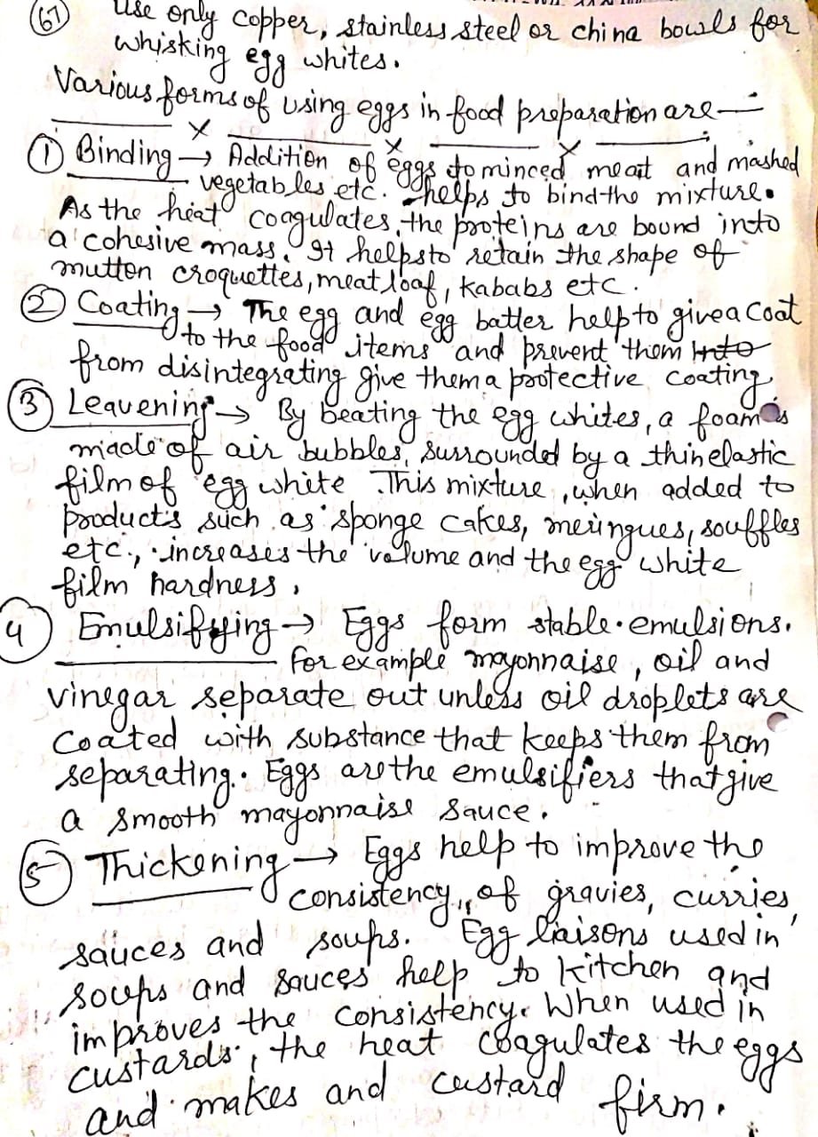 Cookery Note EGG COOKERY - IHMNOTESSITE